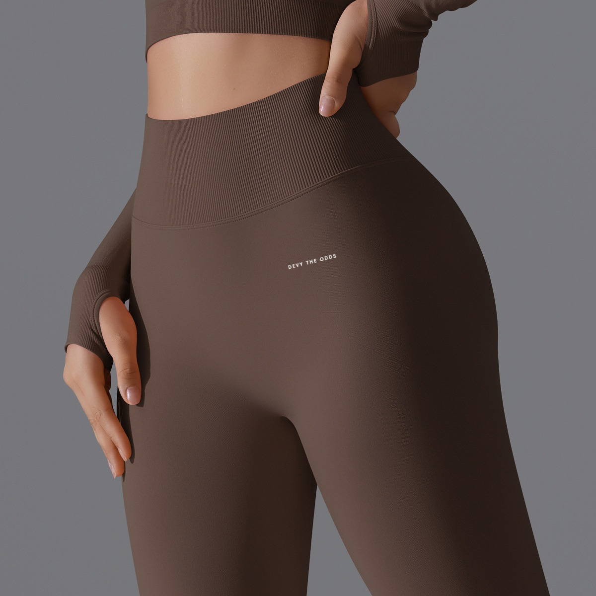 Devy the Odds Brown Gym Legging