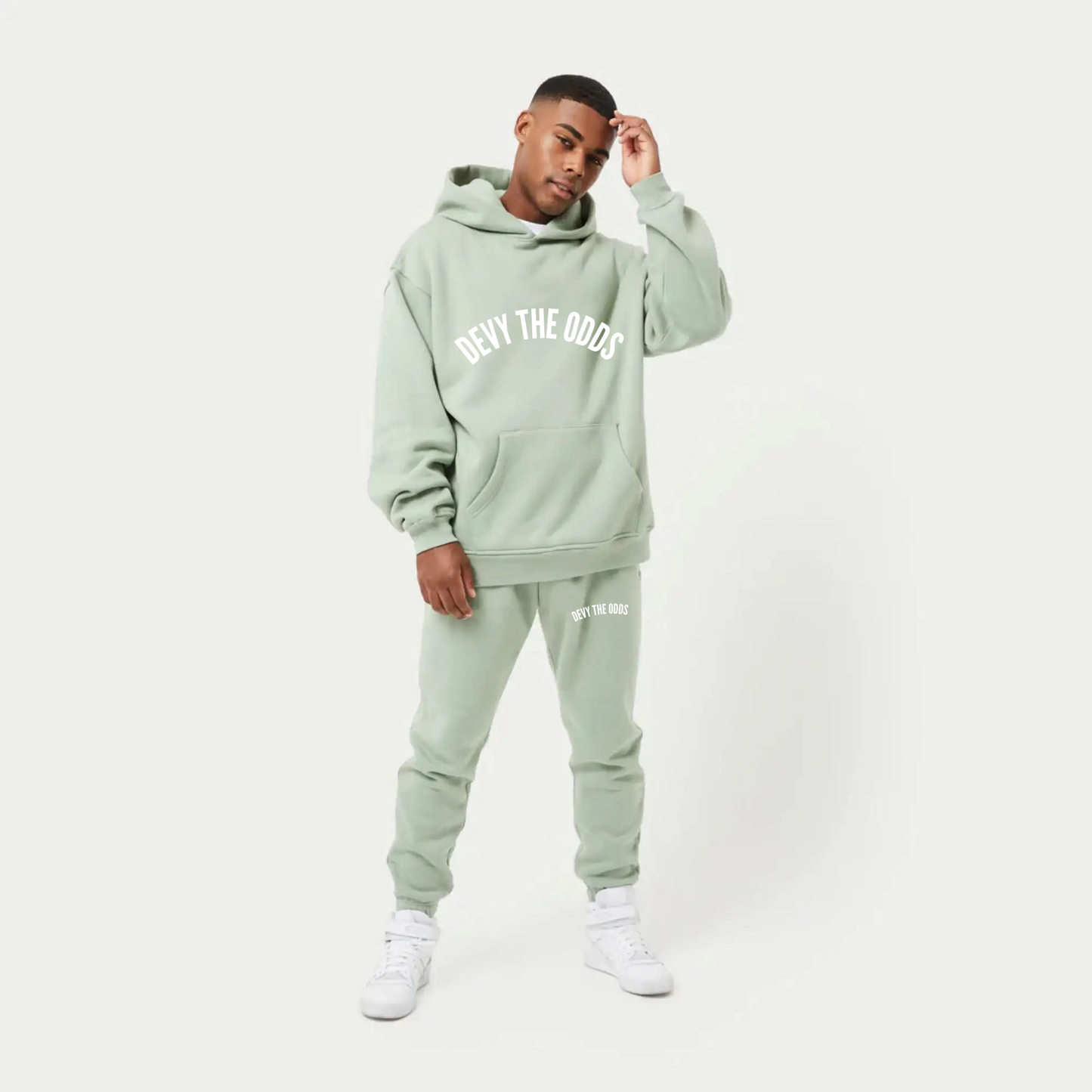 Devy The Odds Oversized Green Hoodie