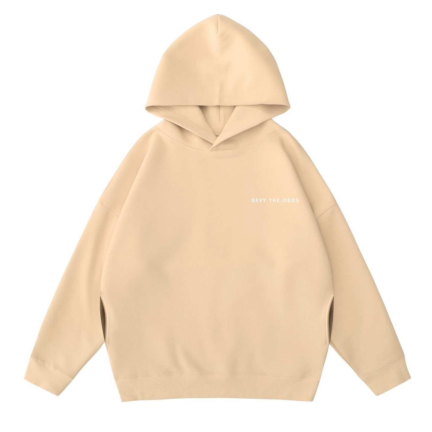 Devy The Odds Oversized Beige Hoodie