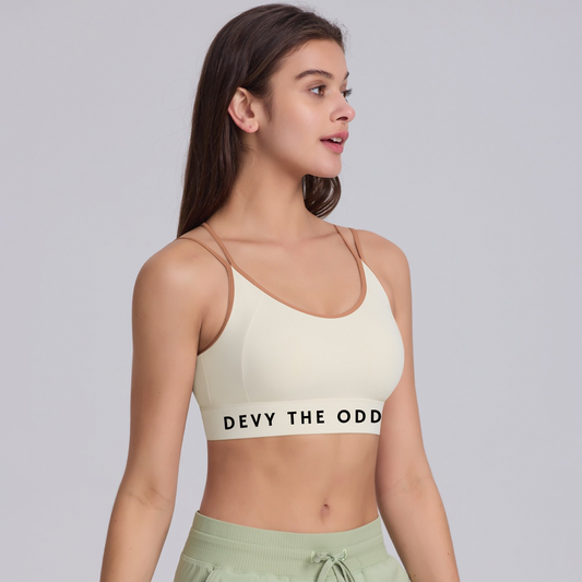 Devy the Odds Beige Gym Top