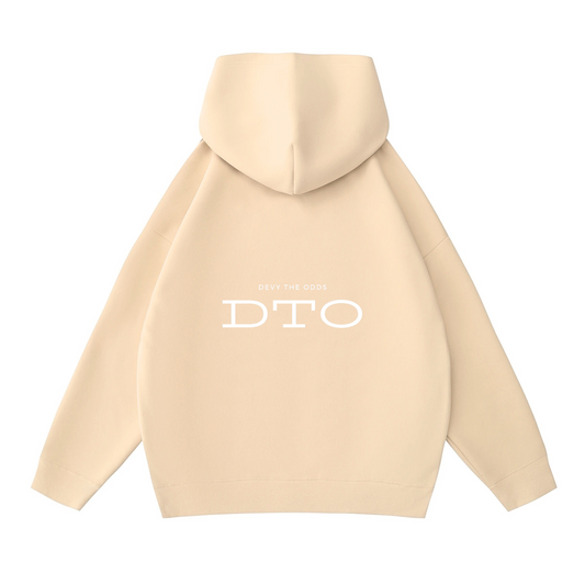 Devy The Odds Oversized Beige Hoodie