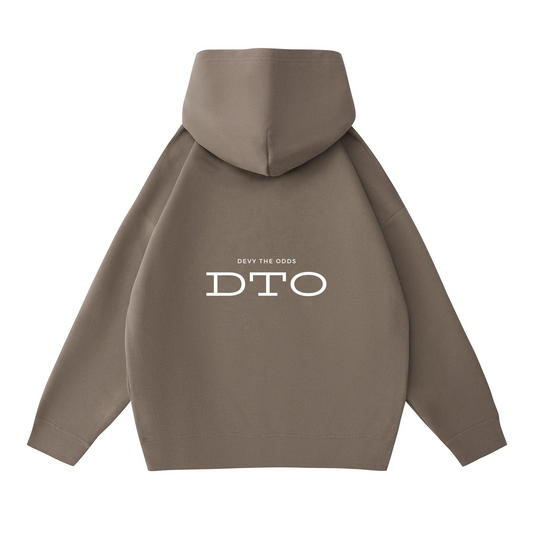 Devy The Odds Oversized Brown Hoodie