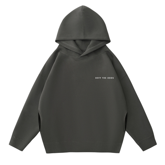 Devy The Odds Oversized Dark Grey Hoodie