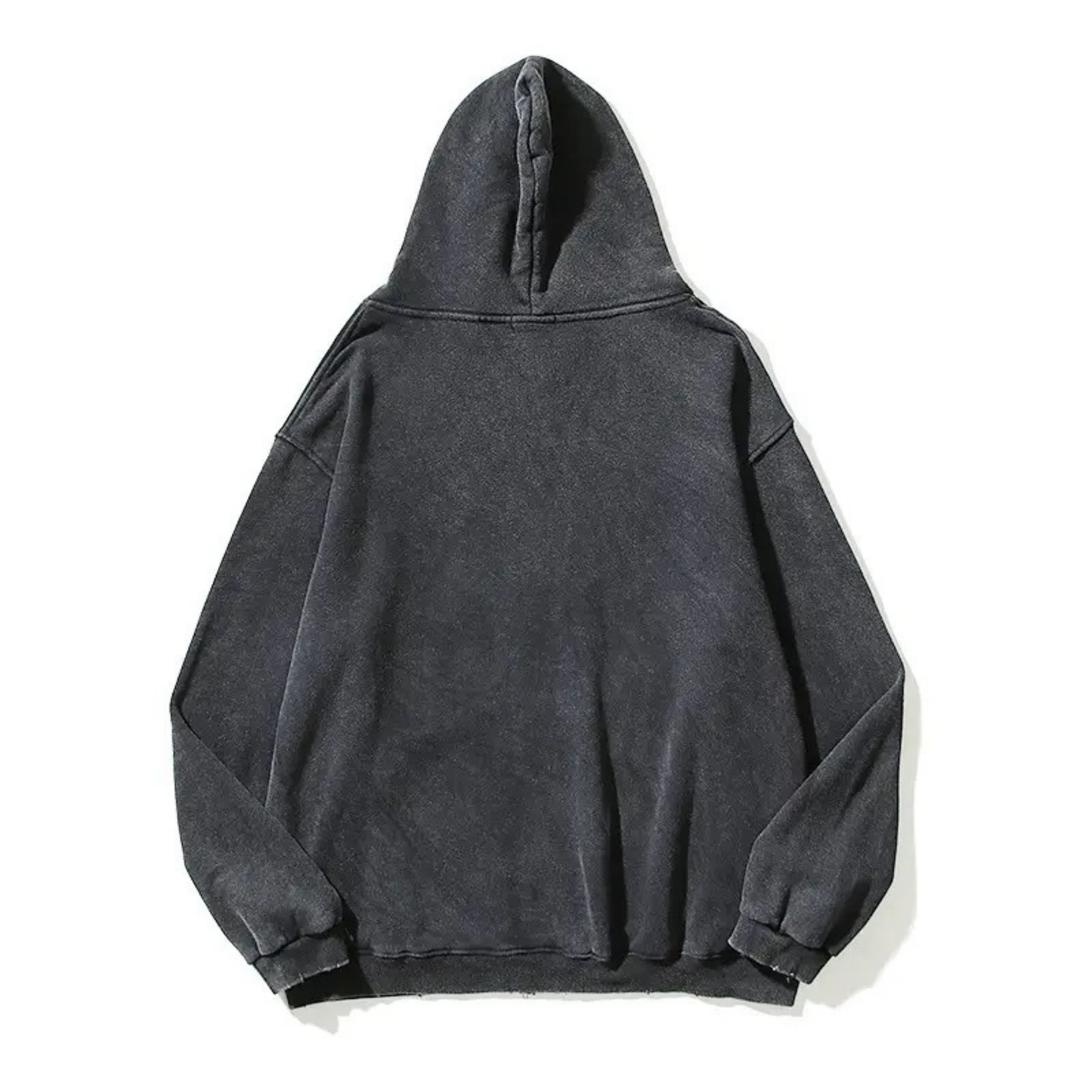 Devy The Odds Oversized Zipped Washed Dark Grey Hoodie